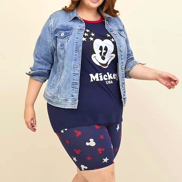 Disney Pants - ❤️NWT VINTAGE TORRID MATCHING SET - MICKEY MOUSE TEE & POCKETS BIKE SHORT DISNEY